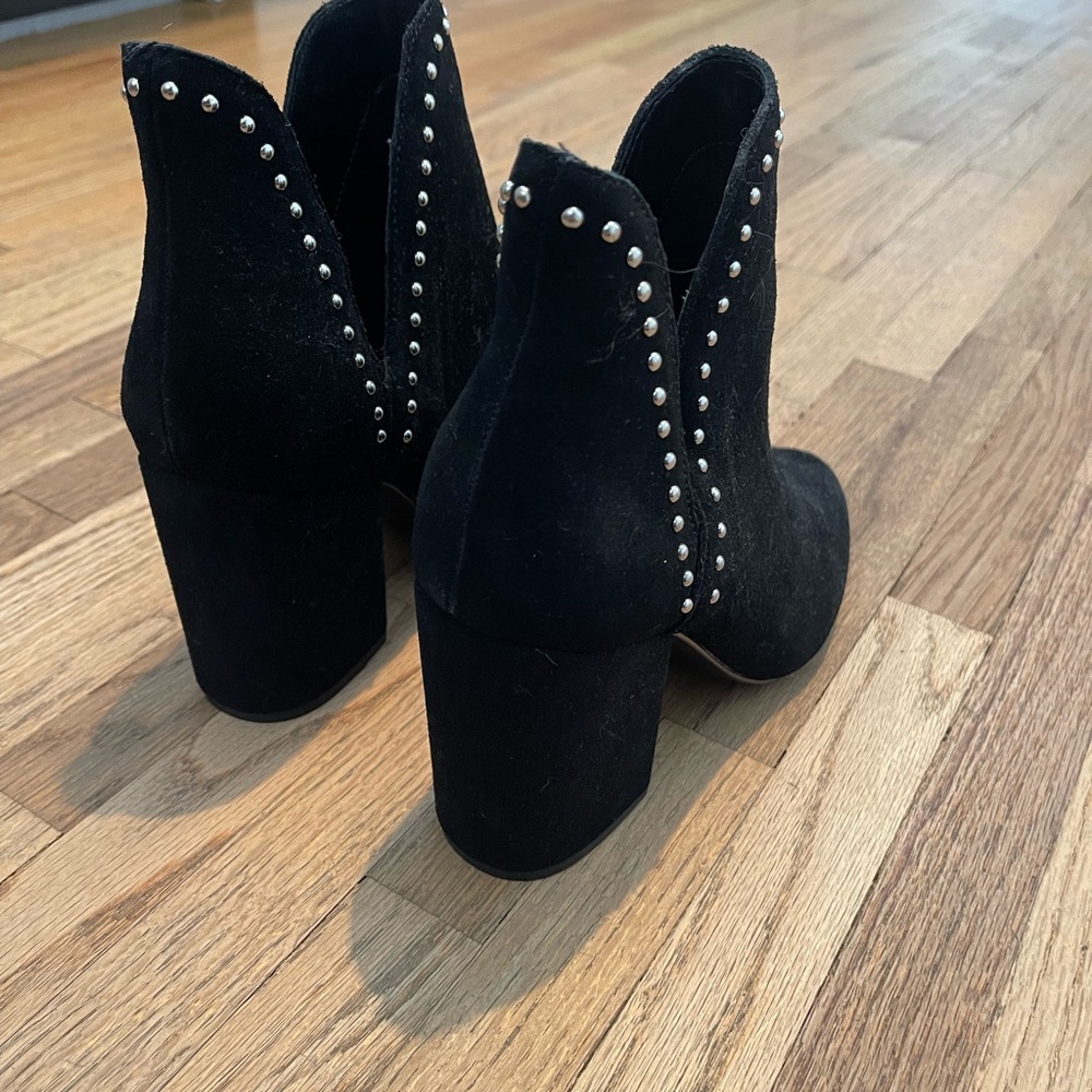 Steve Madden Studded Black Ankle Booties - Picture 2 of 5